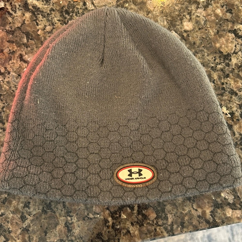 Under Armour hat.